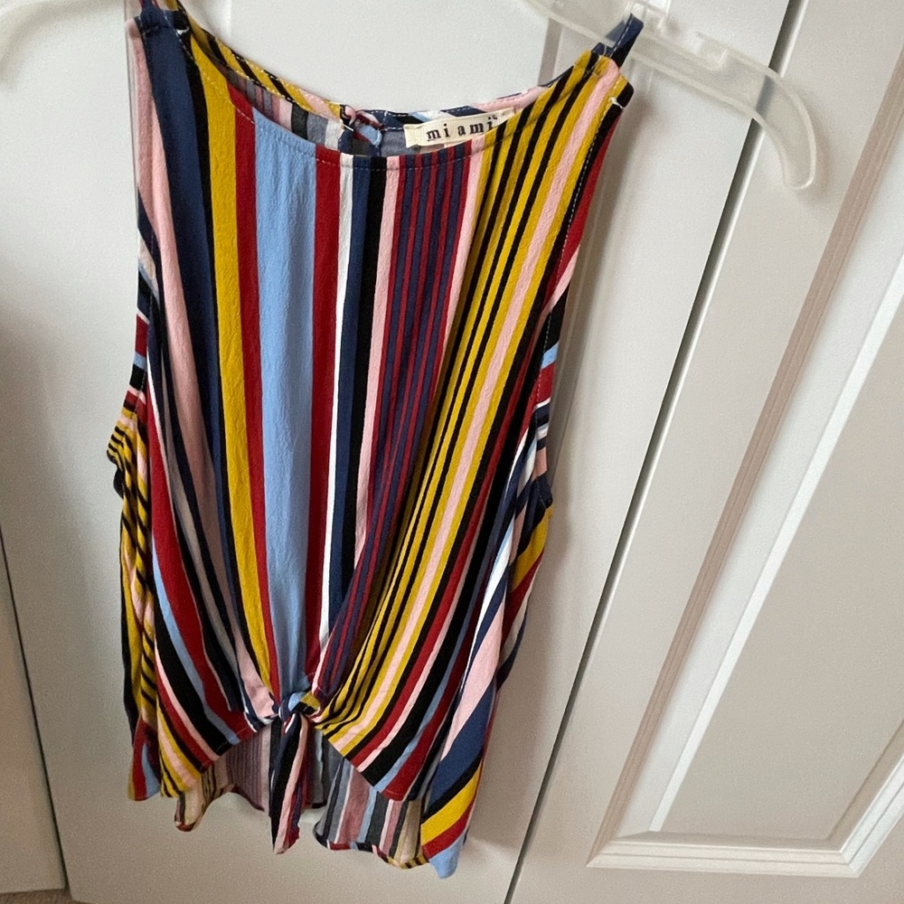 Striped Tank Top with tie